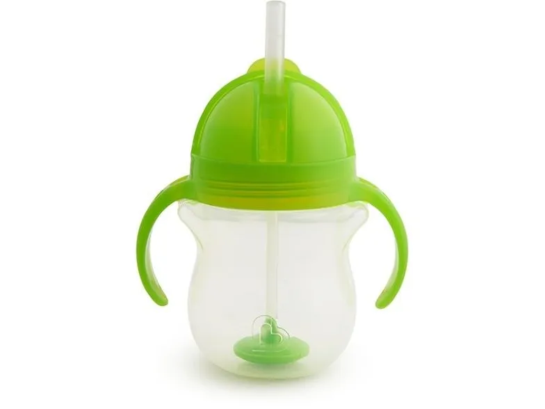 MUNCHKIN 207 ml drikkeflaske m. sugerør TIP&SIP STRAW, lilla, 6+