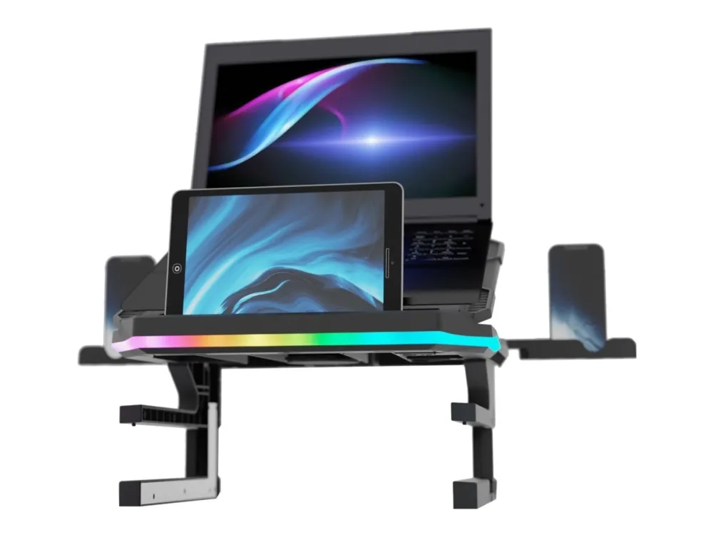 Enermax R.T. STAND - Stativ for notebook/nettbrett - med smartphone stand, tablet stand - svart
