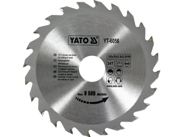 Yato YT-6056 TCT savklinge til træ 160 x 24 x 30 mm