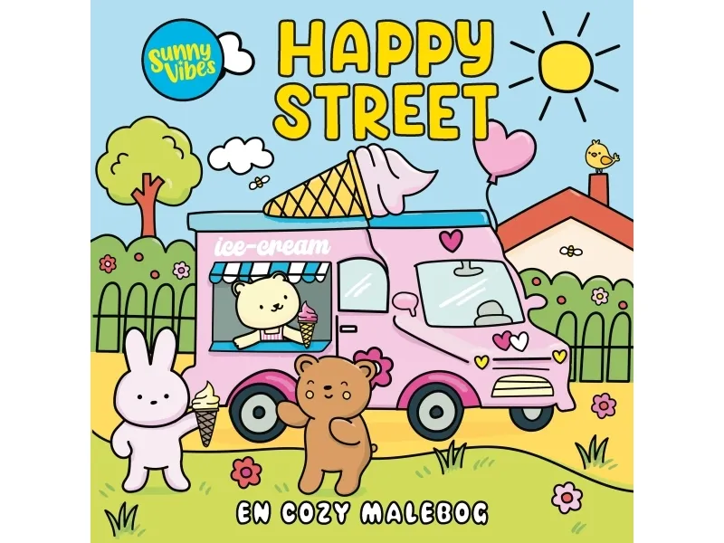 Happy Street: en koselig malebok | Språk: Dansk