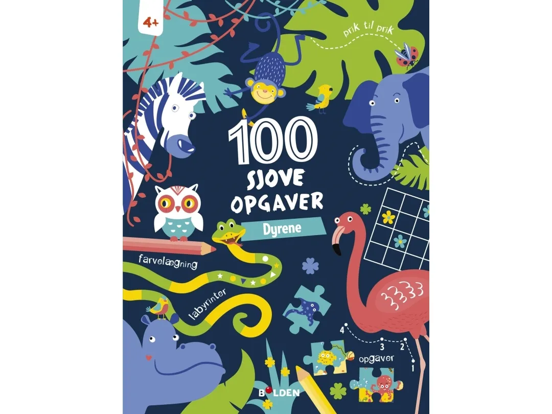 100 morsomme oppgaver: Dyrene (fra 4 år)