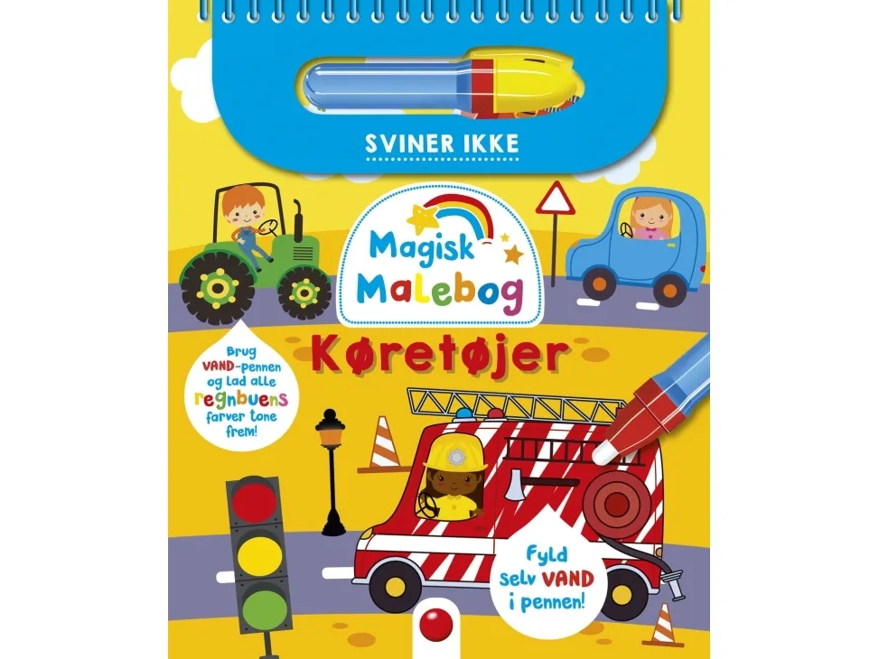 Magisk male-/fargebok: Kjøretøy