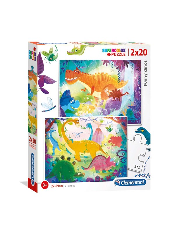 Clementoni Puzzle Funny dinosaurs 2x20st.
