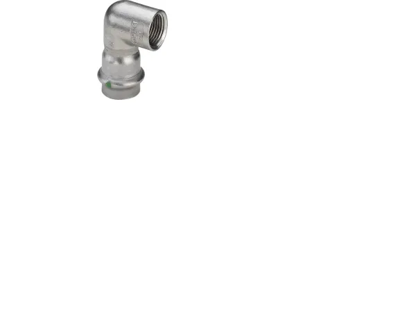 VIEGA Inox vinkel 90 grader 1x28 mmInox af rustfri stålmuffe/muffe, SC-Contur