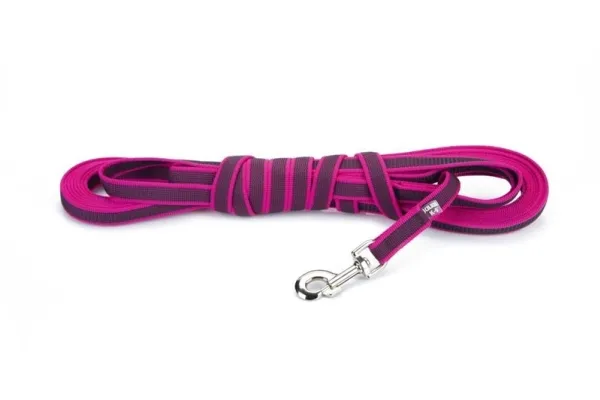 Julius-K9 K9 C&G line, pink/grå 20mm/10m m/håndt