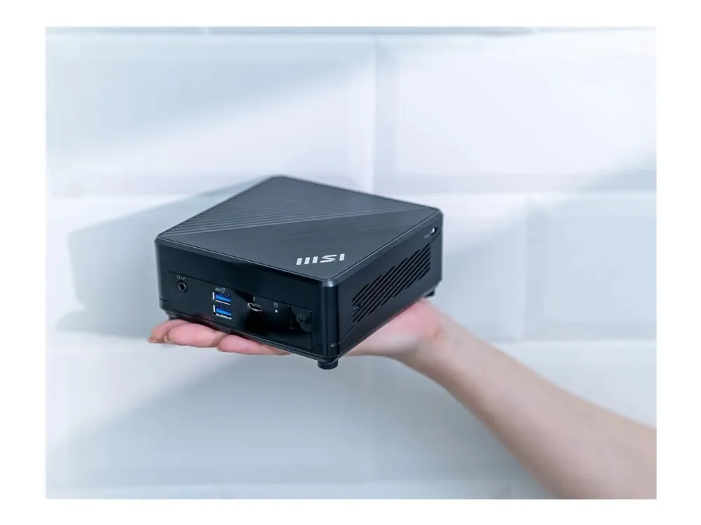 MSI CUBI 5 1M 437BEU - Barebone - mini-PC 1 x Core 7 150U / inntil 5.4 GHz - RAM 0 GB - Intel Graphics - IEEE 802.11ax (Wi-Fi 6E), Bluetooth 5.3, Gigabit Ethernet, 2.5 Gigabit Ethernet - svart
