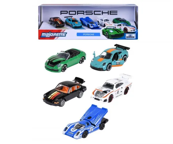 Simba Majorette Porsche 5-pak kjøretøy 210-5002