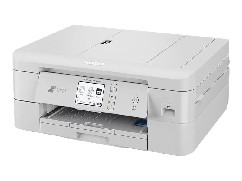 Brother DCP-J1800DW - Multifunksjonsskriver - farge - ink-jet - A4 (210 x 297 mm) (original) - A4/Letter (medie) - opp til 13 spm (kopiering) - opp til 17 spm (trykking) - 150 ark - LAN, Wi-Fi(n), USB 2.0