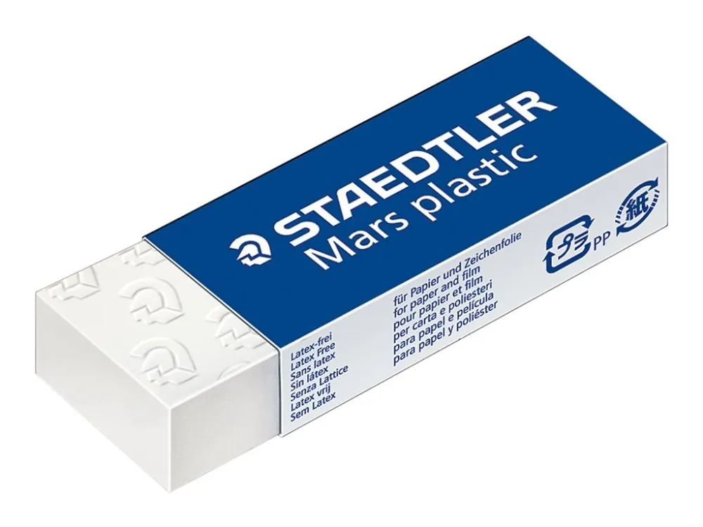 STAEDTLER Mars plastic - Viskelær - hvit - vinyl