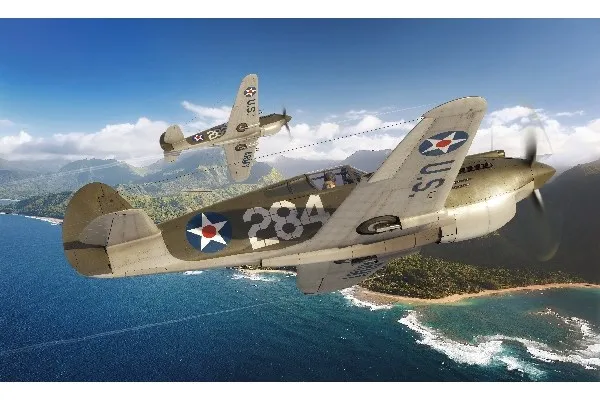 Airfix A01003B, Flymodell med fastvinge, Monteringssett, 1:72, Curtiss P-40B Warhawk, Alle kjønn, Plast