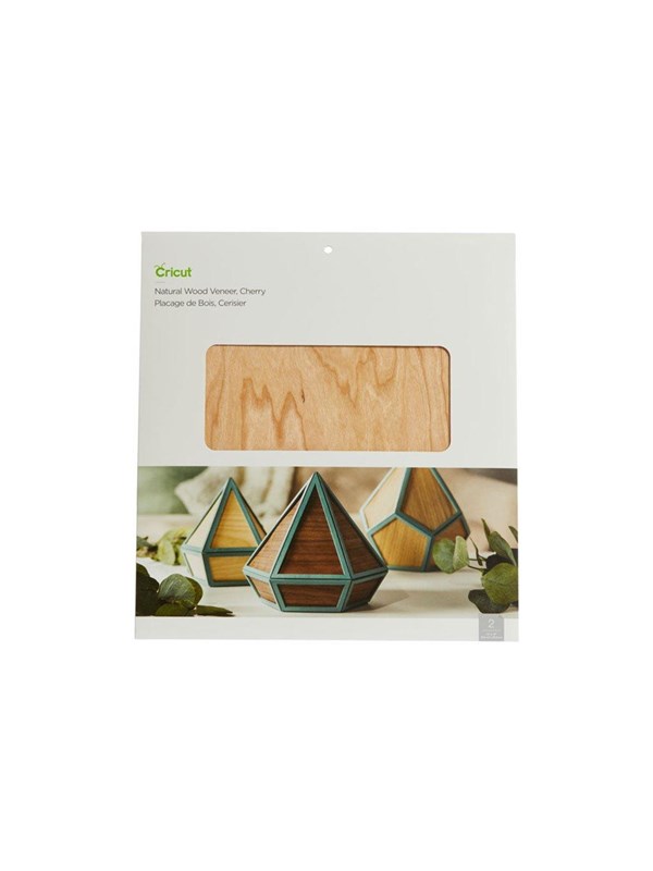 Cricut Natural Wood Veneer - craft material - 305 x 305 mm - 2 sheets - cherry - wood