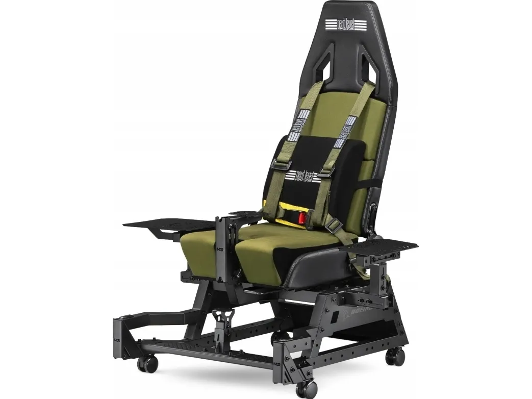 Next Level Racing flysimulatorstol Pro Boeing Military Edition svart-oliven