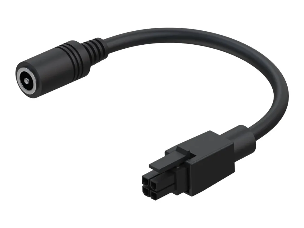 Teltonika - Strømadapter - 5,5 x 2,1 mm DC-jakk (hunn) til 4-stiftskontakt (3 mm grad) (hann) - 10 cm - for Teltonika RUT200, RUT300, RUT360, RUT951, RUT956, RUTX12, RUTX14, TCR100, TSW100, TSW110