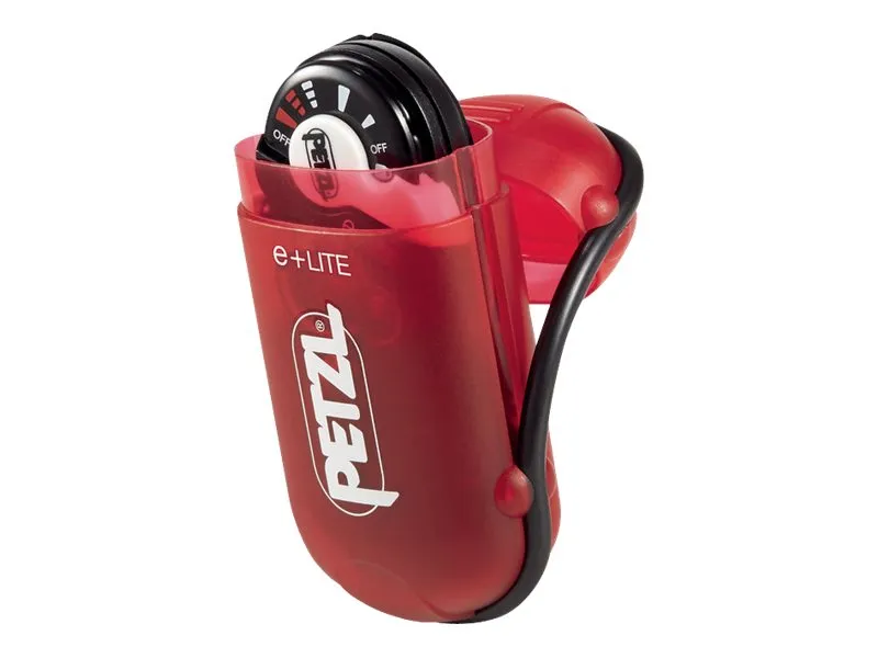Petzl e+LITE - Hodelykt - LED - 5-modus - hvitt lys - 6000-7000 K - svart, hvit
