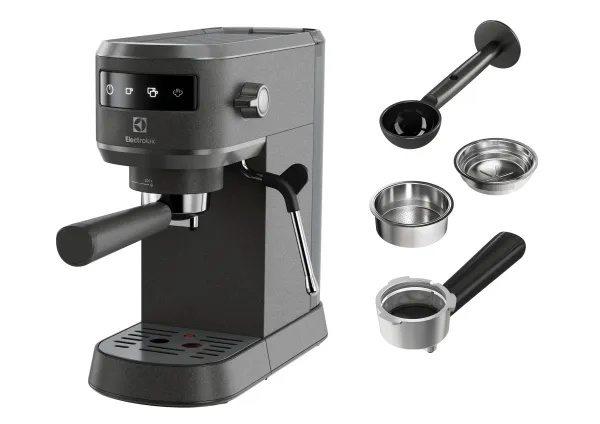 Electrolux E6EC1-6BST, Espressomaskin, 1 l, Kaffe pute, Malt kaffe, 1450 W, Svart