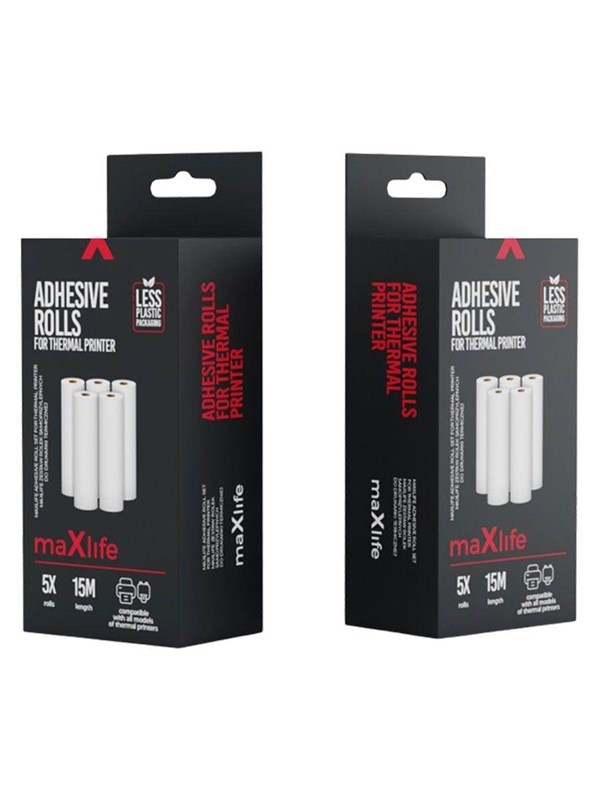 Maxlife 5x3m Paper Rolls for Bluetooth Thermal Printer