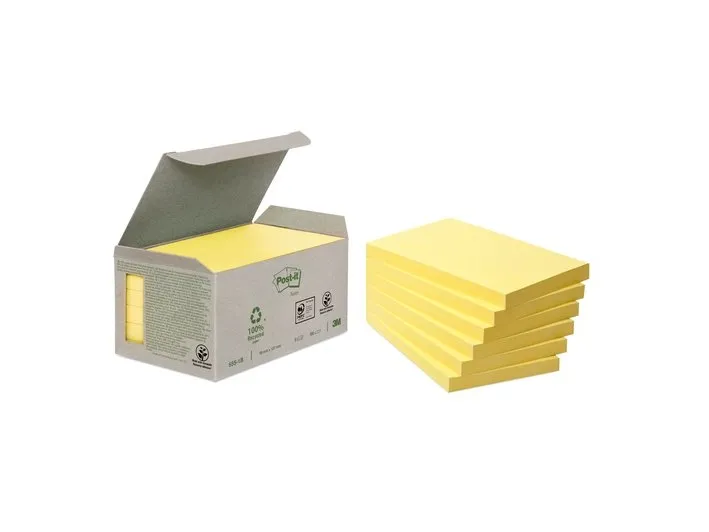 3M 6551B, Rektangel, Gult, Papir, 100%, 127 mm, 76 mm
