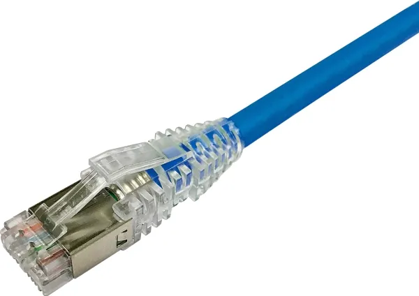 NETCONNECT Patchkabel kat 6A S/FTP PiMF, længde: 7,5 m farve: blå med LSZH kappe
