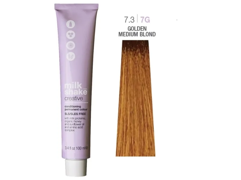 Milk Shake Creative permanent fargestoff 7,37G, Medium Golden Blonde, 100ml