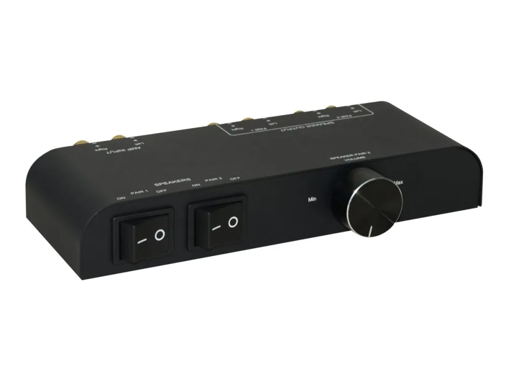 MicroConnect - Høyttalervelger / volumkontroll for høyttaler - 2way - svart