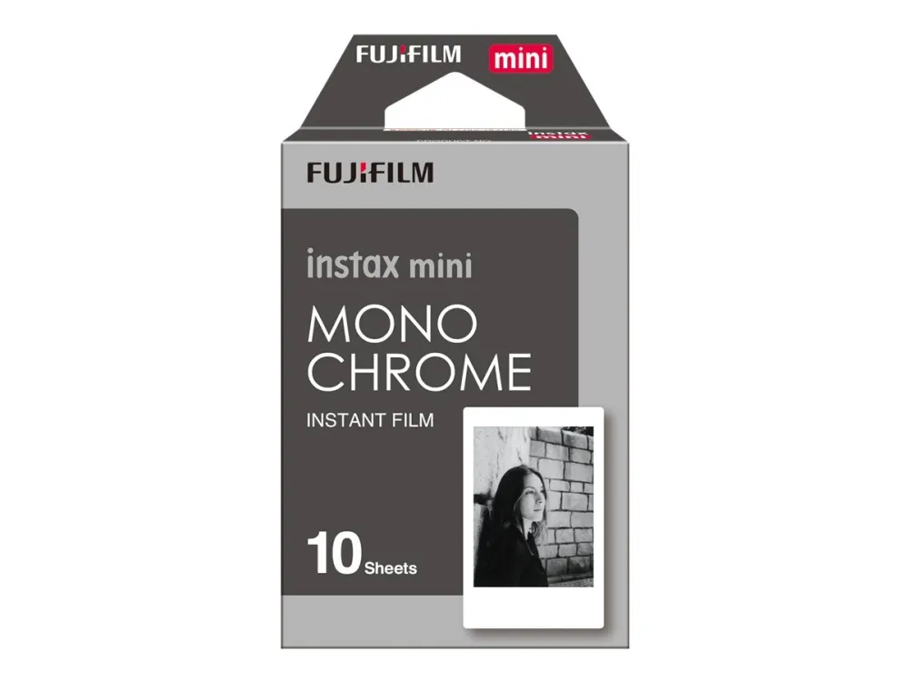 Fujifilm Instax Mini Monochrome - Svart/hvit hurtigvirkende film - instax mini - ISO 800 - 10 eksponeringer