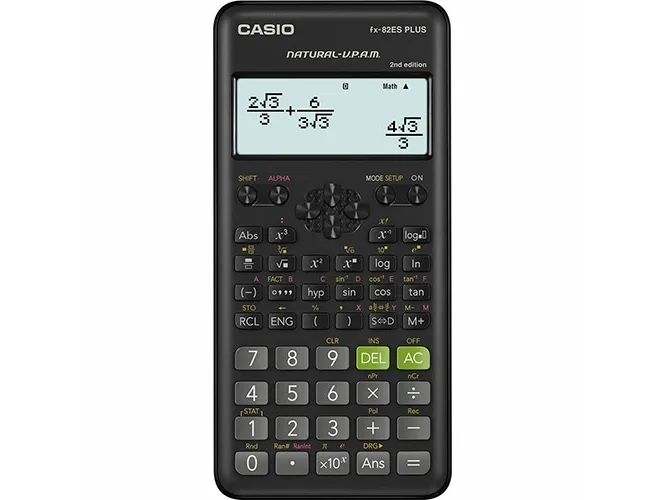Casio FX-82ES Plus 2nd edition, Lomme, Vitenskaplig, Batteri, Sort