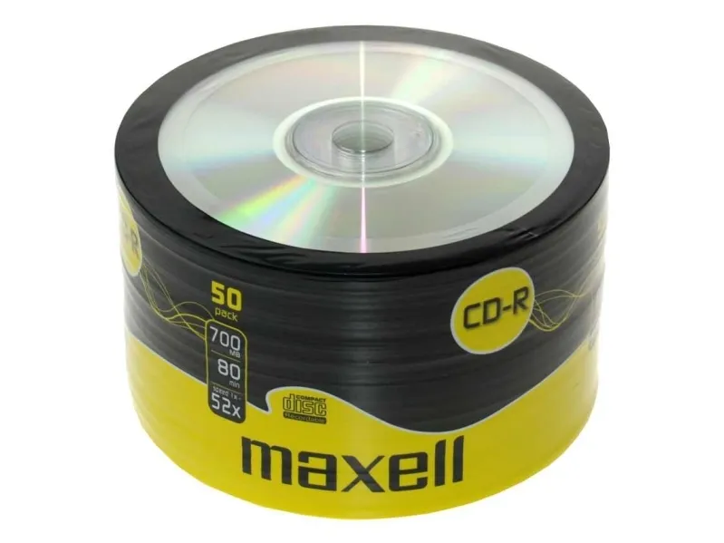 Maxell 624036, 52x, CD-R, 120 mm, 700 MB, Krympeplast, 50 stykker