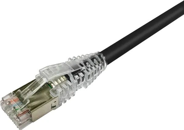 NETCONNECT Patchkabel kat 6A S/FTP PiMF, længde: 10,0 m farve: sort med LSZH kappe