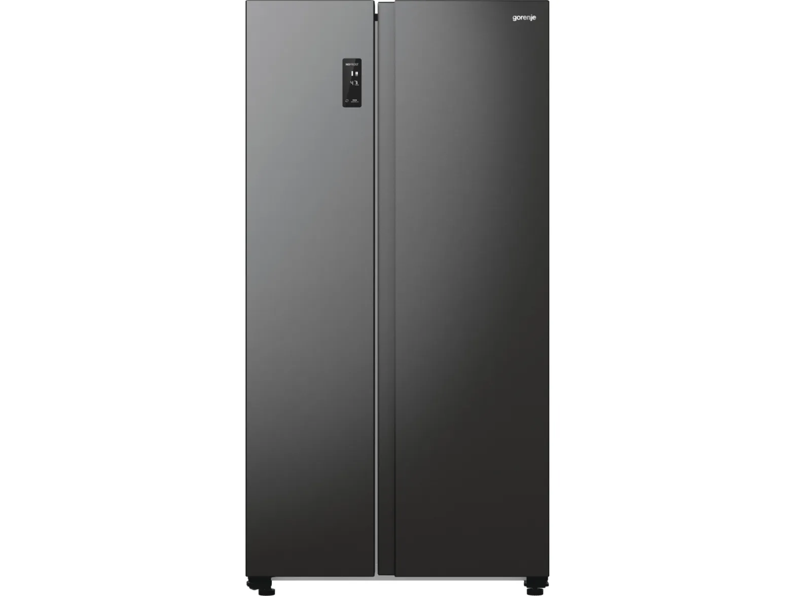 Gorenje NRR9185EABXL, Frittstående, Amerikansk dør, Svart, Rustfritt stål, 2 dører, Berøringskontroll, LED