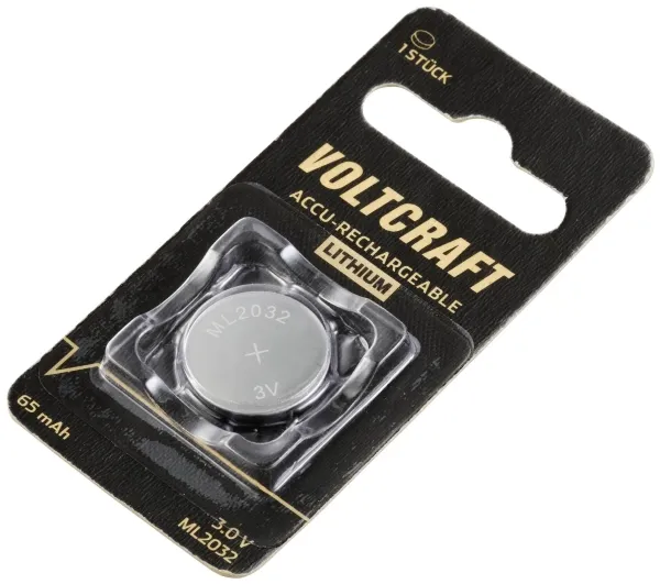 VOLTCRAFT Genopladelig ryggcellebatteri ML 2032 Lithium 65 mAh 3 V 1 stk