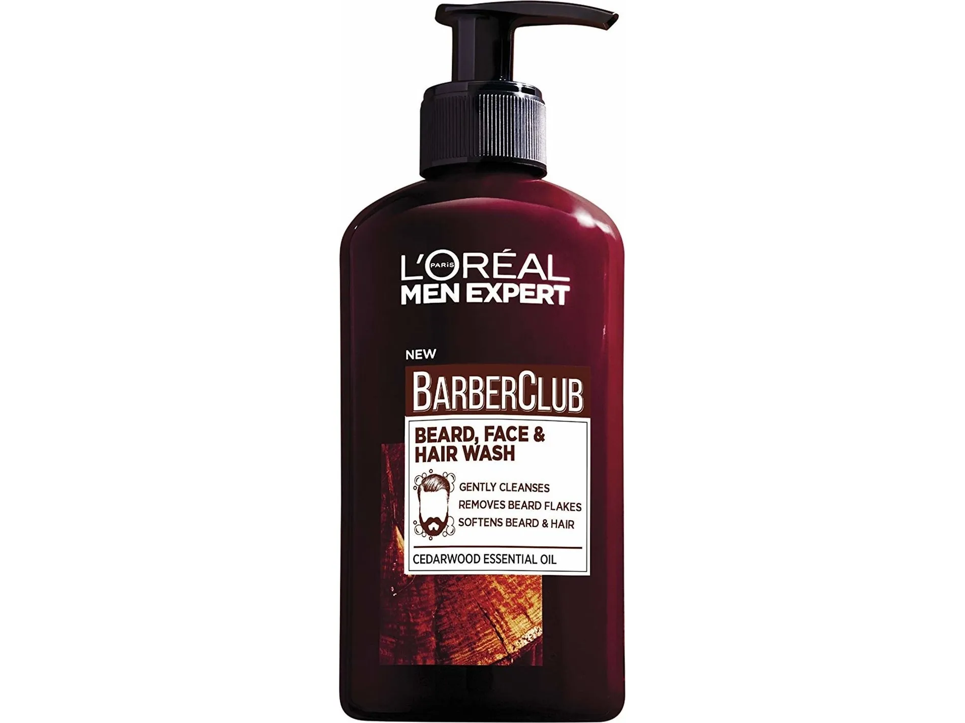 L'Oreal Men Expert Barber Club Beard Face Hair Wash 3in1 Cleansing Gel With Cedarwood Oil 200ml