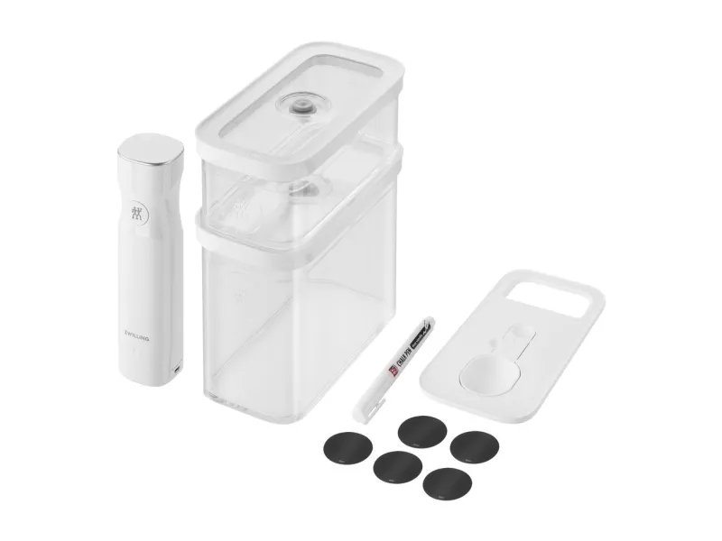 Zwilling Fresh&Save CUBE vakuumsett 5 deler transparent-hvit