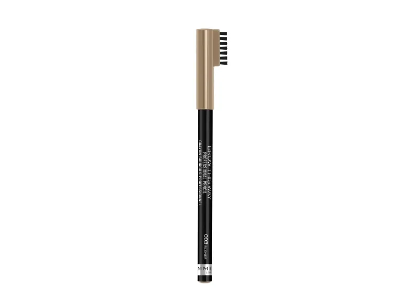 Rimmel Brow This Way Professional Pencil, Blond, Blonde, 1 stykker, HYDROGENATED PALM KERNEL GLYCERIDES, HYDROGENATED VEGETABLE OIL, HYDROGENATED PALM GLYCERIDES,...