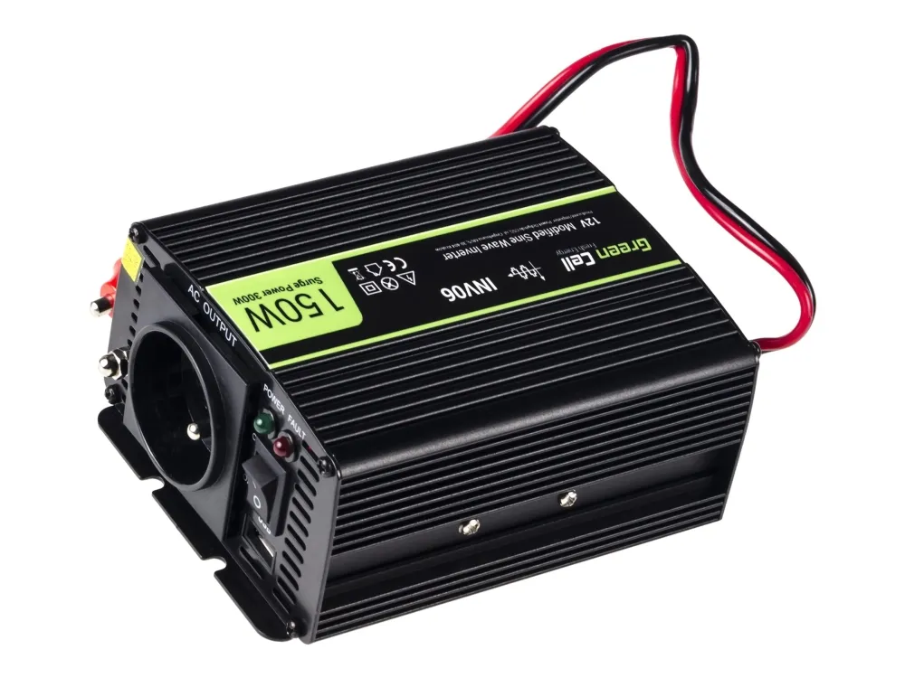Green Cell - DC til AC inverter - 12 V - 150 Watt - sortering