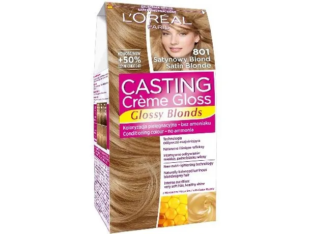 L'Oreal Casting Creme Gloss Hair Color 801 Satin Blonde
