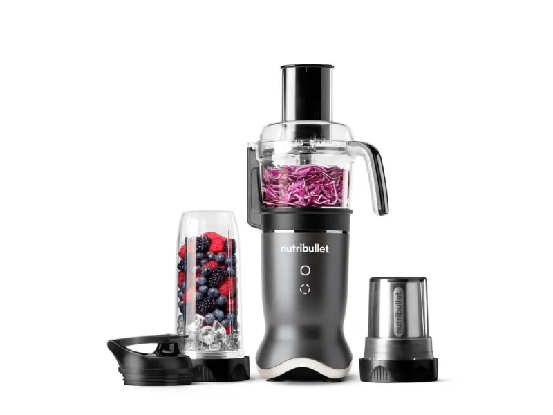NutriBullet NB1224DG, Bord juicepresse, 0,9 l, Isknusing, 0,75 m, 1200 W, Mørkegrå