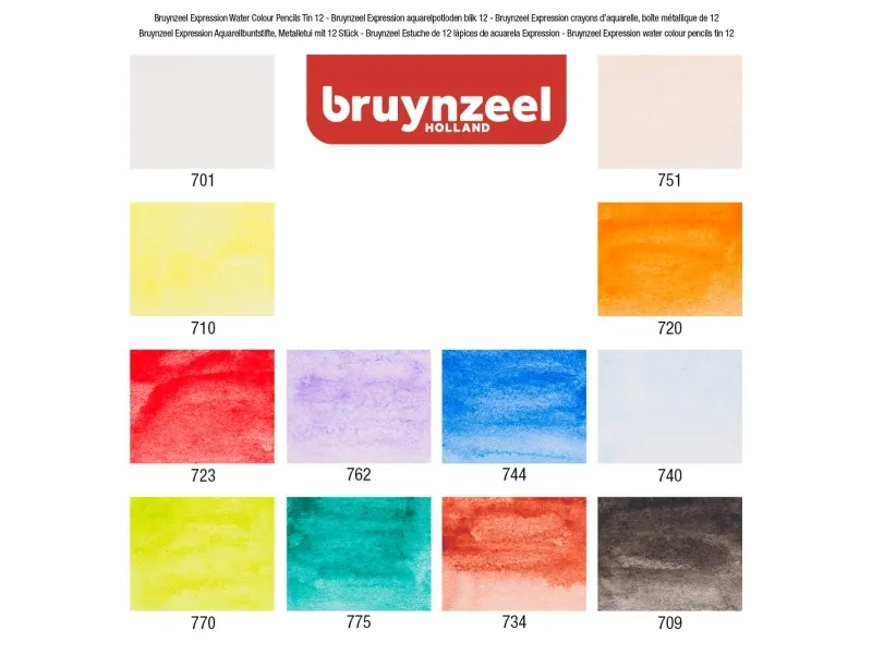 BRUYNZEEL SAKURA Bruynzeel Expression akvarellfarger 12 farger