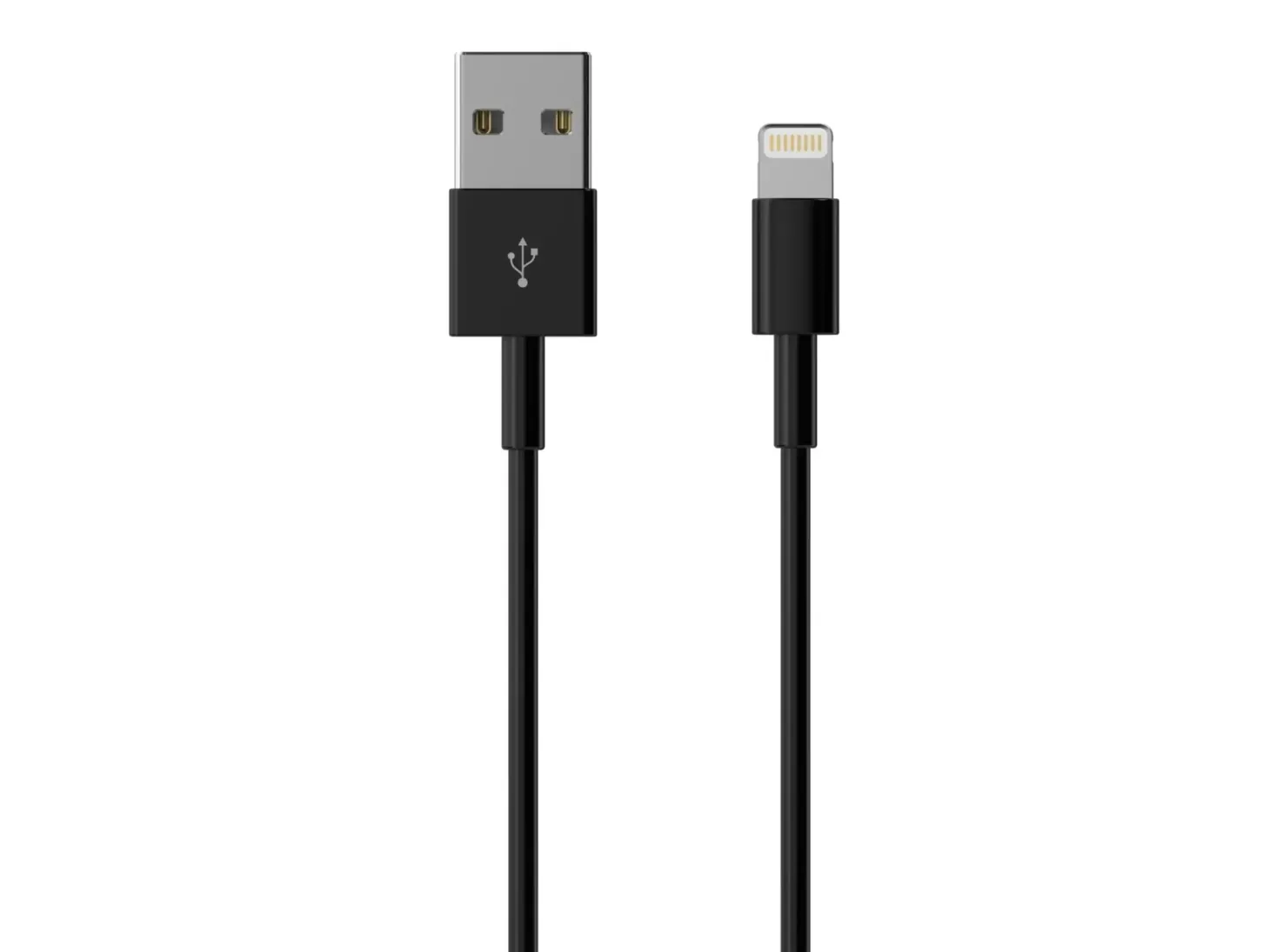 Sinox SOE02401, 1 m, Lightning, USB A, Hankjønn, Hankjønn, Svart