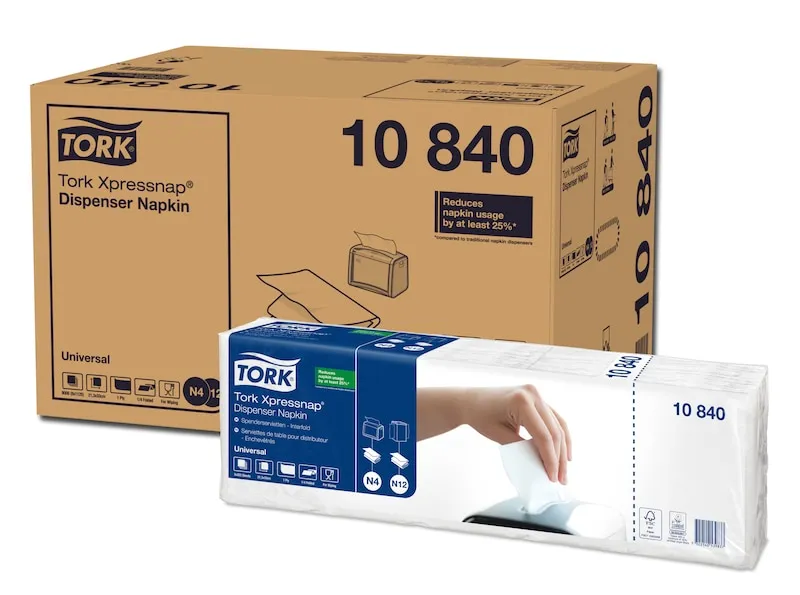 Servietter N4 Tork 10840 Universal 1-lag 10,8 x 16,5 cm (9000 stk.)