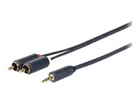 VivoLink - Lydkabel - mini-phone stereo 3.5 mm hann til RCA hann - 5 m - dobbeltisolert