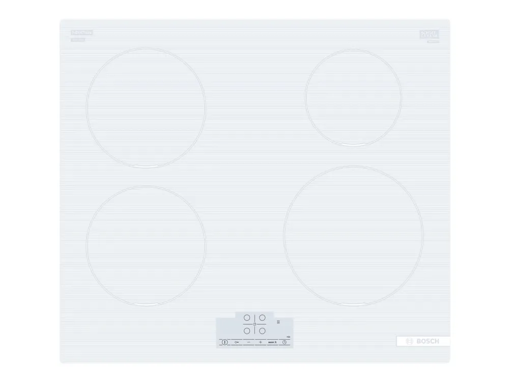 Bosch Serie | 4 PUE612BB1J - Induksjonskomfyrtopp - 4 plater - Nisje - bredde: 56 cm - dybde: 49 cm - uten ramme - azure white