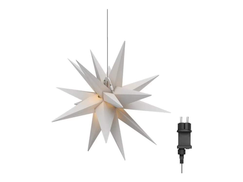 goobay - Dekorasjonslampe - LED - 0.53 W - varmt hvitt lys - 3000 K - christmas star 3D - transparent hvit
