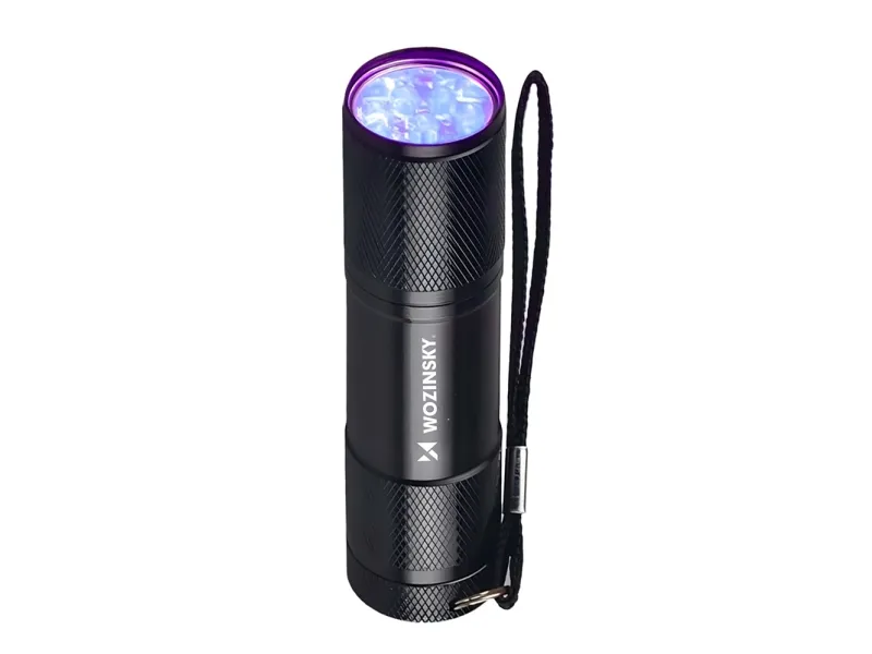 Wozinsky WLD-9L IP65 UV Flashlight for Trace Detection - Black