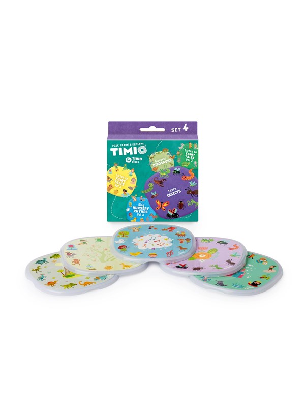 TIMIO Disc Set 4 - Nursery Rhymes Fairy Tales Dinosaurs and Small Insects