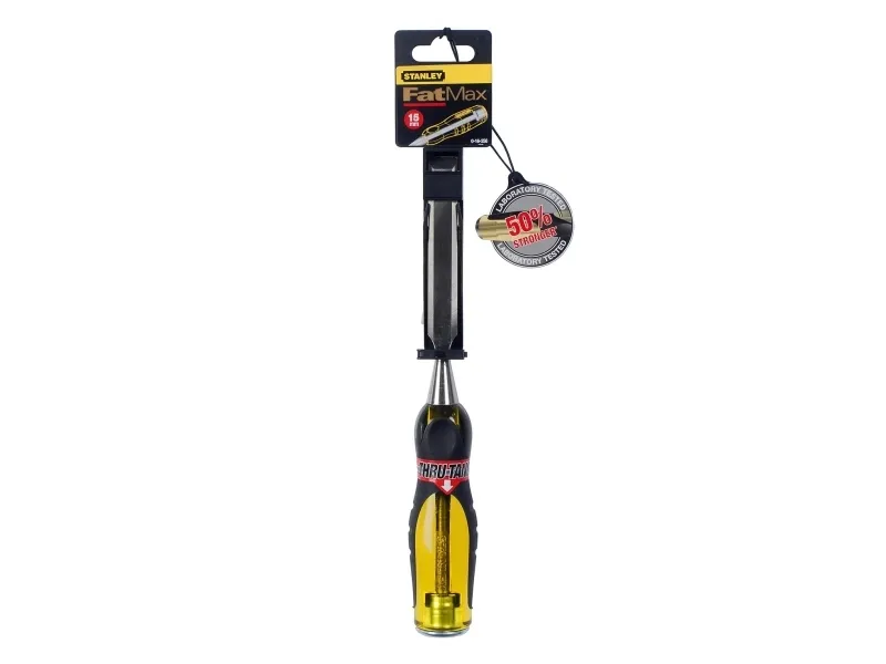 Stanley FATMAX 0-16-256, Bred meisel, Kromvanadiumstål, Sort, Gult, Metall, Plast, Gummi, 15 mm, 13 cm