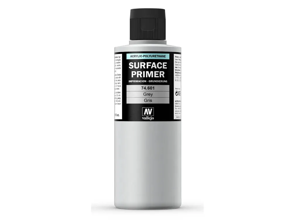Vallejo 74.601, Grunning, Metall, Plastikk, Polyvinylklorid (PVC), Tre, Ferdigmikset, Grå, 0,2 l, 1 stykker