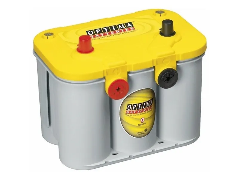 Optima Batteries YTU4.2 blybatteri 12 V 55 Ah blyfleece 254 x 200 x 175 mm konuspol, M5 skrutilkobling vedlikeholdsfritt