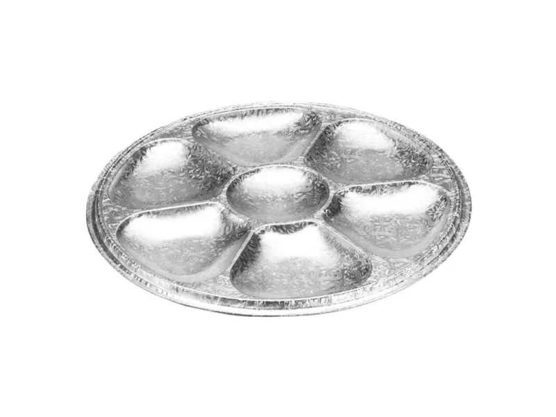 Cateringfad, Plus Pack, Rund, 7-Compt Ø 277mm aluminium, pakke med 70 stk Fødevaregodkendt
