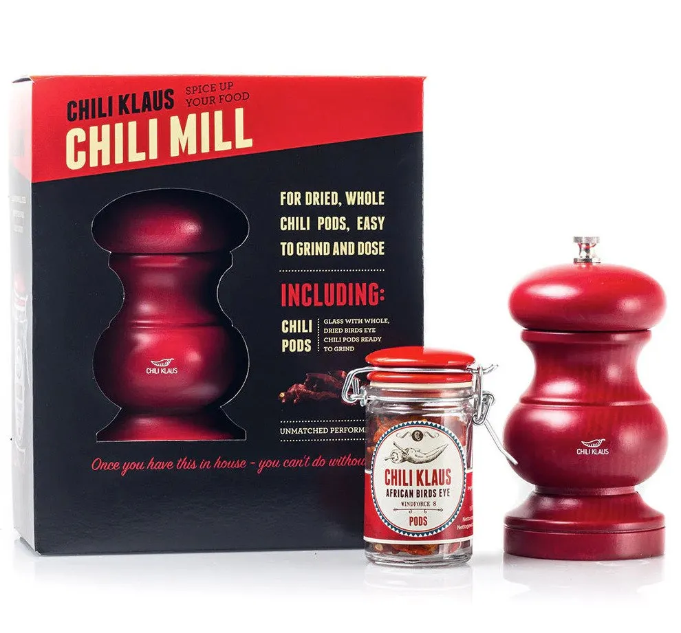 Chili Klaus - Chili Mill© - Gaveeske med Birds Eye Chili