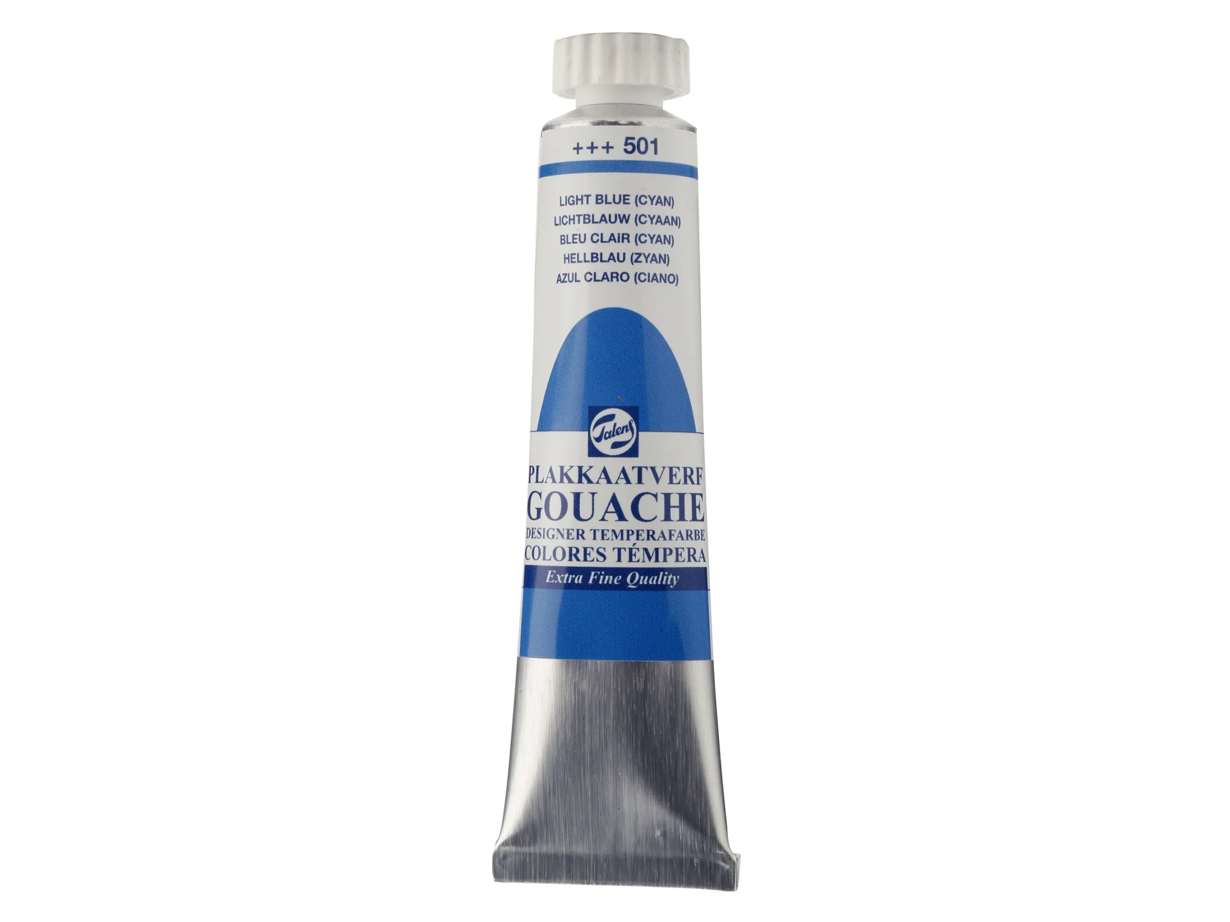 Talens Gouache Extra Fine tube 501 lys blå (cyan)